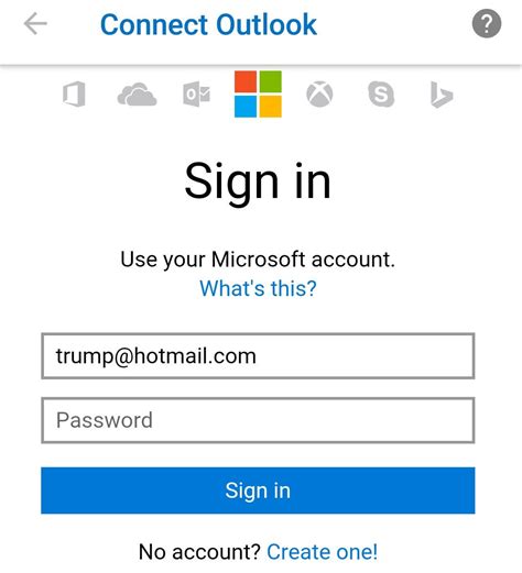 hotmail login email